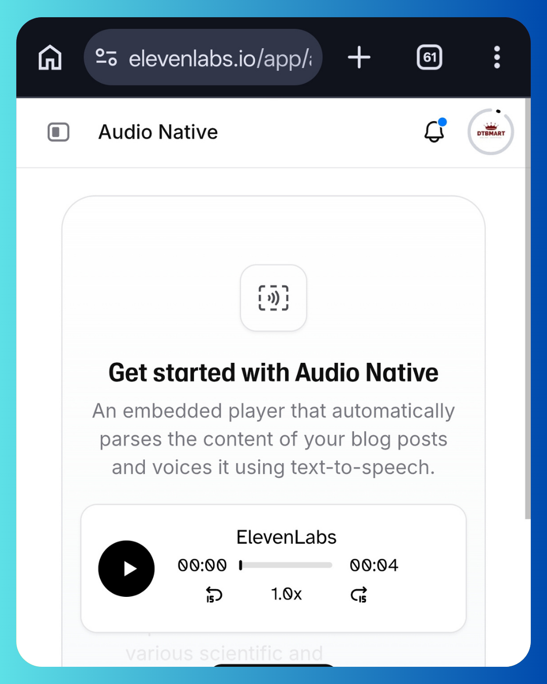 Audio Native ElevenLabs