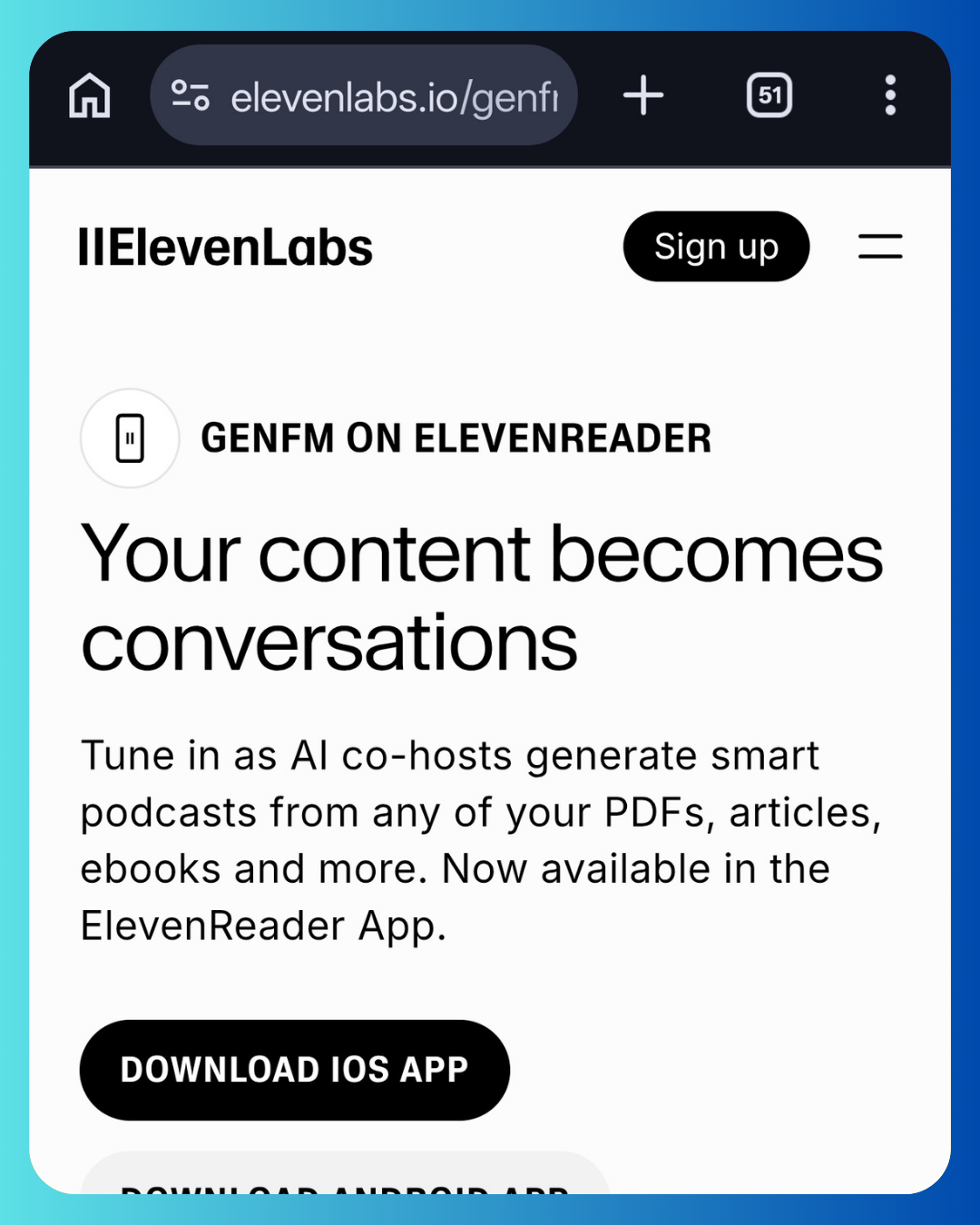 GenFM ElevenReader